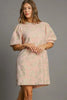 Elegant Floral Puff Sleeve Mini Dress Vintage-Inspired Women’s Dress Retro Timeless Design Dress by Stevvex