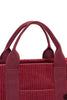 David Jones Corduroy Handbag With Charm Details Retro