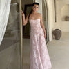 Elegant Embroidered Slim Suspender Dress