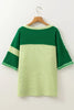 Striped Textured Half Sleeve T-Shirt by Simply Love