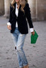 One-Button Lapel Collar Long Sleeve Blazer for Women by FitiqueFit