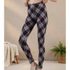 Women’s Plaid Yoga Leggings – Mid Waist Push-Up Pants by FitiqueFit