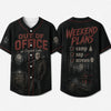 Unisex Horror Graphic Print Baseball Jersey – Slasher Theme Button-Up & Spooky Party Wear