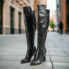 Pointed Toe Chunky-Heel Knee-High Boots – Knee High Leather Boots by FitiqueFit