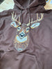 Faux Rhinestone Buck Hoodie by Luckless Outfitters