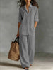 Women's Bohemian Cotton-Blend Top & Pants Set – Resort Lounge Co-ord by FitiqueFit