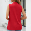Women’s Sleeveless Stand-Collar Vest Cardigan by FitiqueFit