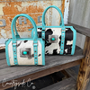 Cowhide Turquoise Concho Speedy Bag by Neon Spur