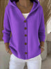 Women’s Button-Down Hoodie Cardigan Sweater Coat by FitiqueFit
