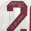 Framed Autographed/Signed Billy Sims 78 Heisman 35x39 Oklahoma White College Football Jersey JSA COA