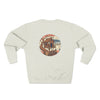 Curage Is a Universal Language Crewneck Sweatshirt — Teistan’s Tree House Back Patch by Tristan’s Treehouse