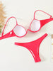 Bikini Push Up Underwire 2 Piece High Cut Swimsuit for Women – Vibrant Solid Color Off the Shoulder Bikini Set – Sexy Stretchy Swimwear for Beach Pool and Summer Vacation by Stevvex