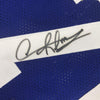 Framed Autographed/Signed Dennis Rodman 35x39 Dallas Blue Basketball Jersey PSA/DNA COA