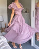 Holiday Ruffles Lotus Leaf Pleated Dress