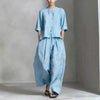 Three-Quarter Sleeve Shirt & Loose Trousers Two-Piece Set by FitiqueFit