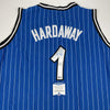 Autographed/Signed Anfernee Penny Hardaway Orlando Blue Basketball Jersey Beckett BAS COA