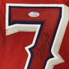 Framed Autographed/Signed Mike Trout 35x39 Los Angeles Red Baseball Jersey Steiner Sports COA Hologram Only