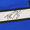 Framed Autographed/Signed Dwight Howard 35x39 Orlando Blue Basketball Jersey JSA COA