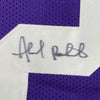 Framed Autographed/Signed Ahmad Rashad 35x39 Minnesota Vikings Purple Football Jersey JSA COA