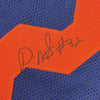 Framed Autographed/Signed David Montgomery 35x39 Chicago Retro Blue Football Jersey JSA COA