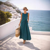 Mediterranean Contrast Color Vacation Dress – 7 Colors, S–3XL by FitiqueFit