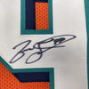 Framed Autographed/Signed Jason Taylor 35x39 Miami Orange Football Jersey JSA COA