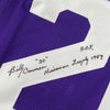 Framed Autographed/Signed Billy Cannon Heisman 35x39 1959 LSU Purple College Football Jersey JSA COA