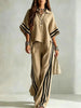 Women's Short-Sleeve Shirt & Loose Pants Two-Piece Set by FitiqueFit