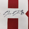 Framed Autographed/Signed Josh Jacobs 35x39 Alabama Red College Football Jersey Beckett BAS COA