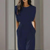 Women’s wide-leg short sleeve jumpsuit by FitiqueFit