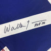 Autographed/Signed Walter Jones HOF 14 Seattle Blue Football Jersey JSA COA