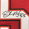 Framed Autographed/Signed Derrick Brooks 35x39 Tampa Bay Red Football Jersey JSA COA