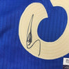 Framed Autographed/Signed Stephen Steph Curry 35x39 Golden State Blue Christmas Day Basketball Jersey JSA COA