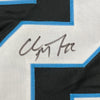 Framed Autographed/Signed Christian McCaffrey 35x39 Carolina Black Football Jersey Beckett BAS COA