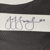 Framed Autographed/Signed JuJu Smith-Schuster 35x39 Pittsburgh Black Football Jersey Beckett BAS COA