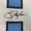 Framed Autographed/Signed Lawrence Taylor 35x39 North Carolina Blue College Football Jersey JSA COA Holo Only