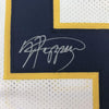 Framed Autographed/Signed Jabrill Peppers 35x39 Michigan White College Football Jersey JSA COA