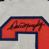 Framed Autographed/Signed Dale Murphy 35x39 Atlanta Grey Baseball Jersey JSA COA