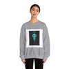Bioluminescent Jellyfish Crewneck Sweatshirt | neon jelly print, deep-sea aesthetic by Tristan’s Treehouse