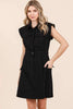 Cargo Pocket Half Button Mini Dress For Women – Casual Mini Dress, Buttoned Dress, Pocketed Dress, Versatile Dress, Trendy Mini Dress by Stevvex