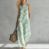Women's Sleeveless Printed Tank Top & Wide-Leg Pants Two-Piece Set by FitiqueFit