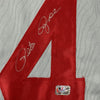 Framed Autographed/Signed Pete Rose 35x39 Cincinnati Grey Baseball Jersey Athlete Hologram COA Holo