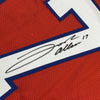 Framed Autographed/Signed Josh Allen 35x39 Buffalo Red Football Jersey Beckett BAS COA
