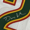 FRAMED Autographed/Signed Gary Payton 35x39 Seattle White Basketball Jersey Beckett BAS COA