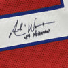 Framed Autographed/Signed Andre Ware 35x39 89 Heisman Houston Red College Football Jersey JSA COA