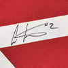 Framed Autographed/Signed Cris Carter 35x39 Ohio State Red College Football Jersey JSA COA
