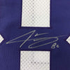 Framed Autographed/Signed Jarvis Landry 35x39 LSU Tigers White College Football Jersey JSA COA