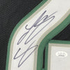 Framed Autographed/Signed LeSean McCoy 35x39 Philadelphia Black Football Jersey JSA COA
