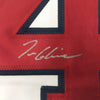 Framed Autographed/Signed Tom Glavine 35x39 Atlanta White Stat Baseball Jersey JSA COA by Hall of Fame Sports Memorabilia