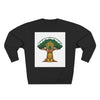 Curage Is a Universal Language Crewneck Sweatshirt — Teistan’s Tree House Back Patch by Tristan’s Treehouse